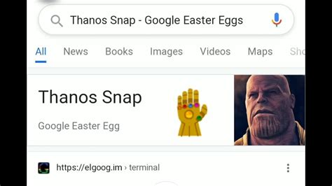 Play Google Thanos Snap Effect .